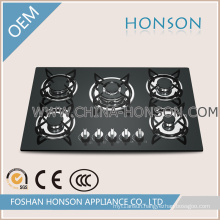 860cm Tempered Glass Built-in Gas Hob with Automatic Ignition